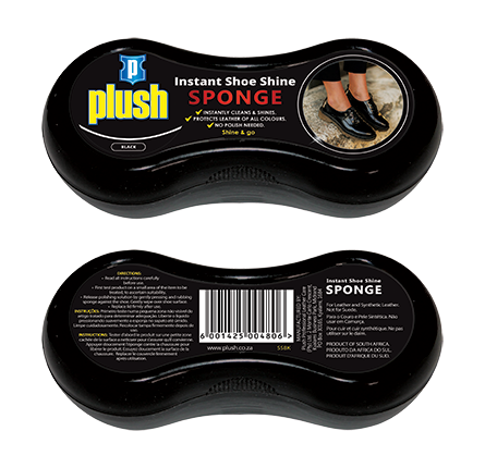 Plush Shoe Shine Sponge - Black